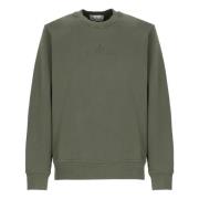 Grønn Bomull Crew Neck Sweatshirt