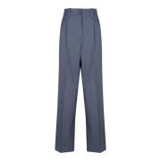 Pleat Detail Slate Grey Trousers