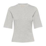 Melange Tshirt Top Granitt