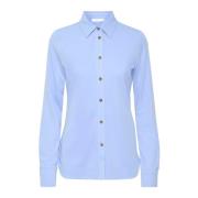 Feminin Skjorte Top Crispy Blue