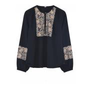 Stilig Bluse med Puff-ermer