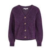 Luksus Mohair V-Hals Cardigan Strikket