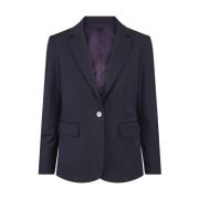 Klassisk Navy Casual Blazer Jakke