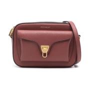 Myk Crossbody-veske i Bordeaux Skinn