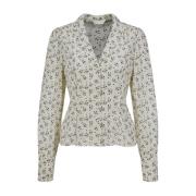 Oliven Timian Print Ylva Bluse