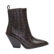 Brune Croc Ankelsko med Gyldne Studs