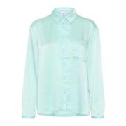 Pastel Turquoise Oversized Bluse