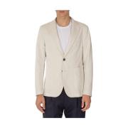 Slim Fit Bomull Lin Blazer