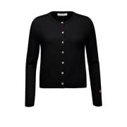 Rillet Kee Cardigan med Gyldne Knapper