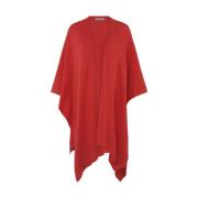 Cashmere Poncho-Cardigan Strikket