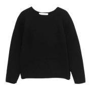 Sort Crew-Neck Genser