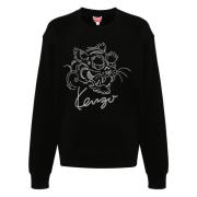 Brodert Tiger Sweatshirt Klassisk Stil