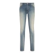 Slim cut falmet bomull jeans