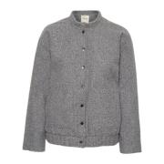 Oversize Bomberjakke Medium Grey Melange