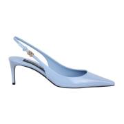 Patent Slingback Pumps med høy hæl