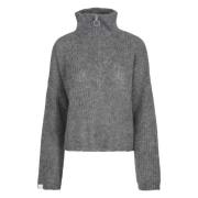 Florie Zip Knit Sweater - Winter Grey