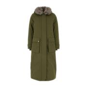 Arktisk Parka i Army Green Bomullsblanding