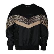 Leopardmønstret Pullover Genser Menn