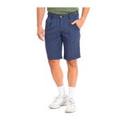 Blå Stripete Bermuda Shorts