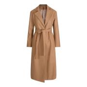 Camel Haust Classic Tailored Belt Coat Outdoor Wear