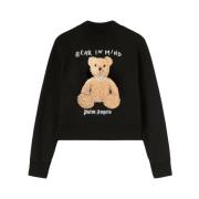 Brodert Bjørnemotiv Crew Neck Sweater