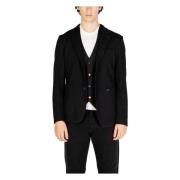 Svart Button-Up Blazer Høst/Vinter Stil