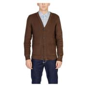 Brun V-hals Knappet Cardigan