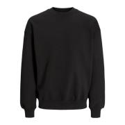 Sort langermet sweatshirt