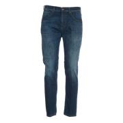 Mørk Denim Gulrot Slim Fit Jeans