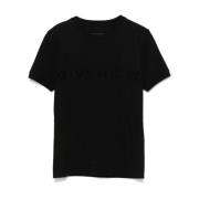 Svart Logo Crew Neck Top