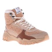 Trainers in beige eco-leather