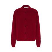 Rød Kort Cardigan Haute Red Melange