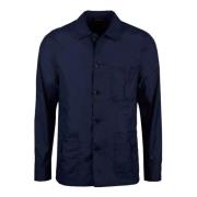 Nylon Overshirt Navy Lett og Stilig