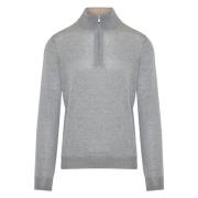 Ull Half-Zip Strikkeplagg, Italiensk Laget