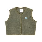 Shearling Hoktown Vest Ecru