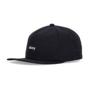 Flat visir snapback lue svart