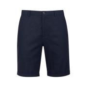 Marineblå Linshorts for Menn