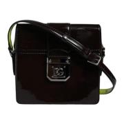 Svart skinn Crossbody veske med magnetisk lukking