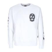 Hvit Crewneck Sweatshirt med Brodert Logo