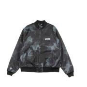 Camo Varsity Bomber Jacket Svart