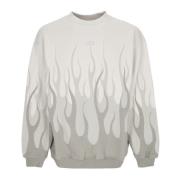 Flames Crewneck Sweatshirt Lunar Rock