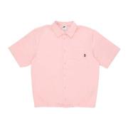 Pink Bloom Button-down Kortermet Skjorte