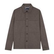 Urban ull overshirt med Moon Badge