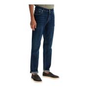 Mørk Vask Strekk Denim Tradisjonelle Fit Jeans