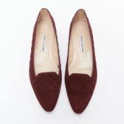 Pre-owned Suede flats