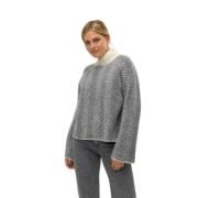 Høyhalset Pullover Strikkegenser