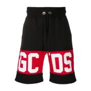 Sort Bomullscasual Sweatshorts