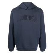 Blå Logo Hoodie Genser Casual Stil