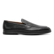 Brun skinnloafers casual flate