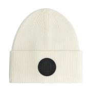 Hvit Stjerne Patch Beanie Lue